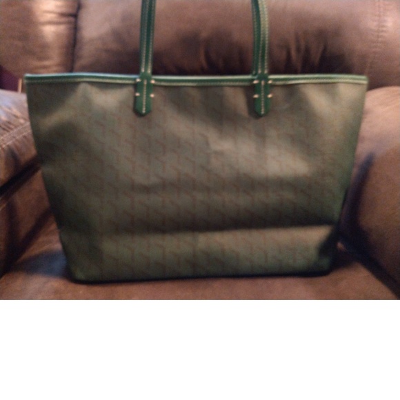 VERY COOL GREEN ROBERTO COIN "RC" TOTE BAG - EXCELLENT CONDITION - Picture 3 of 8